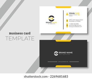 Vector simple and modern business card template for a company.