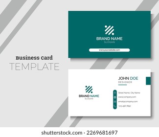 Plantilla de tarjeta de visita simple y moderna para una empresa.