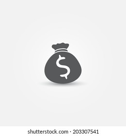Vector simple money bag icon