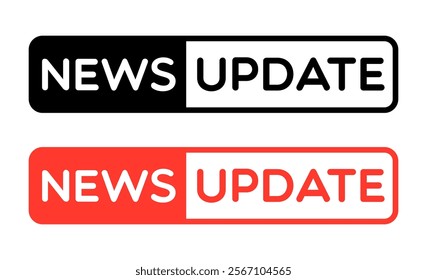 Vector Simple News Update Labels