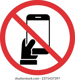 Vector Simple No Smartphone Warning Pictogram