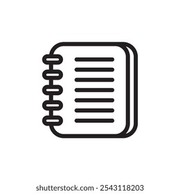 Vector Simple Notebook Icon Symbol