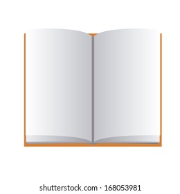 A Vector Simple Open Book Icon Isolated