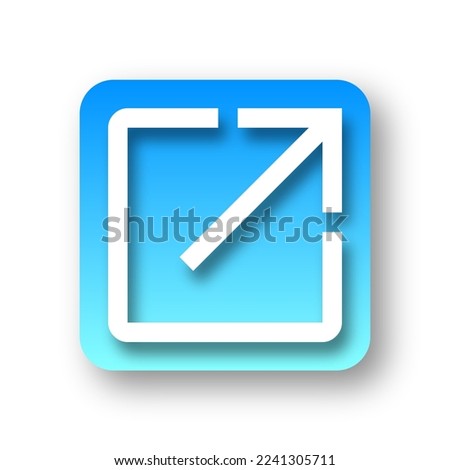 vector of simple open in new icon