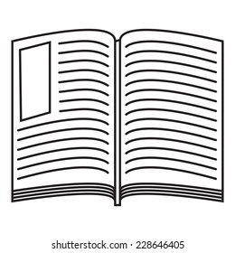 Vector simple outline book  or magazine