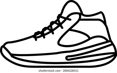 Un vector del icono de los zapatos de contorno simple
