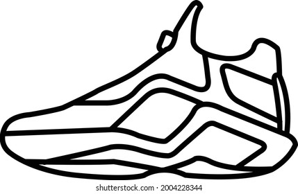 A vector of simple outline shoes icon