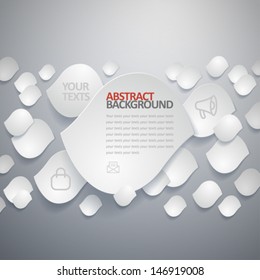 Vector simple paper-cut style, abstract leaves, business cards.