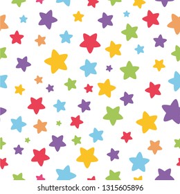 Vector Simple Pastel Color Vector Seamless Pattern Star for background, banner wrapping paper etc
