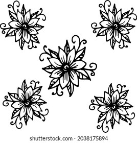 Vector simple pattern flowers. For printing on fabric.