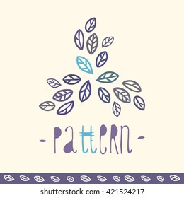 Vector simple  pattern with hand drawn doodle design elements.  vector texture for web, print, wallpaper, wrapping paper, fall fashion decor, card invitation or website 