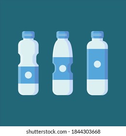 Vector Simple Plastic Bottle Illustration Template Stock Vector ...