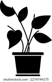 vector simple ilustración de planta de la olla diseño plano..eps