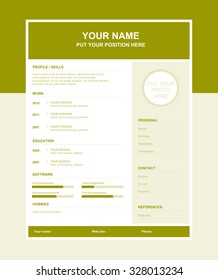 Vector simple resume template