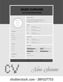 Vector simple resume template
