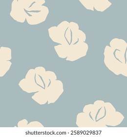 Vector simple retro flower seamless pattern