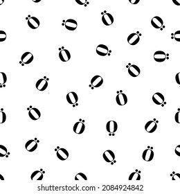 Vector simple seamless alphabet pattern with black latin letters. White repeatable unusual background.