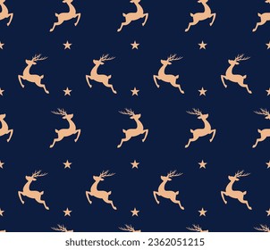 Vector simple Seamless Christmas and New Year`s pattern. Winter and Christmas elements. Wrap for gifts. Vector illustration. Doodle style.