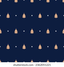 Vector simple Seamless Christmas and New Year`s pattern. Winter and Christmas elements. Wrap for gifts. Vector illustration. Doodle style.