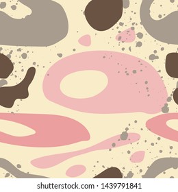 Vector simple seamless pattern with hand draw spots. 