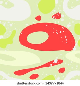 Vector simple seamless pattern with hand draw spots. 