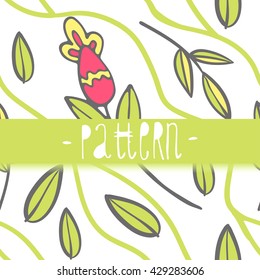 Vector simple seamless pattern with hand drawn ink doodle design elements. Seamless vector texture for web, print, wallpaper, wrapping paper, fall fashion decor, card invitation 