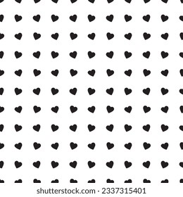 Vector simple seamless pattern with hearts. Repeatable background for Valentine's day. Fashion love print.