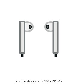 vector simple shapes icon of wireless headphones