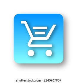 vector of simple shopping cart icon