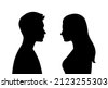 girl silhouette side