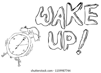 vector simple sketch Clock Schedule
