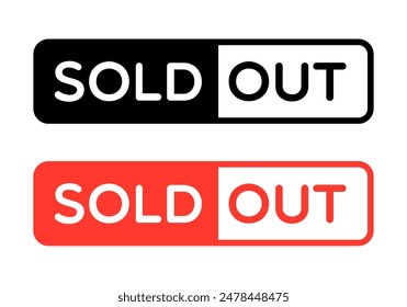 Vector Simple Sold Out Labels