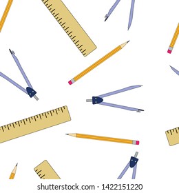 Vector simple stationery seamless pattern