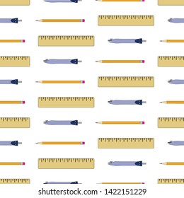 Vector simple stationery seamless pattern