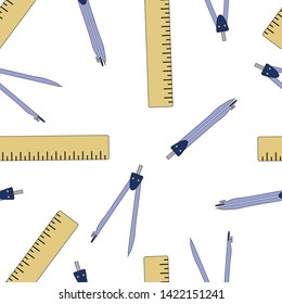 Vector simple stationery seamless pattern