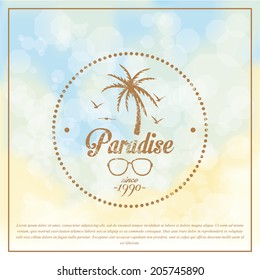 Vector Simple Stylish Color Beach Related Label