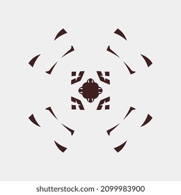 ilustración vectorial simple y simétrica para la decoración de paredes