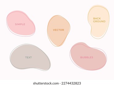 Vector simple text bubbles citation quote quotation text space frame shape modern trendy graphic design minimalist pattern insert your text spot hand drawn abstract isolated message collection set web