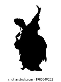 silueta de baile tradicional vectorial simple