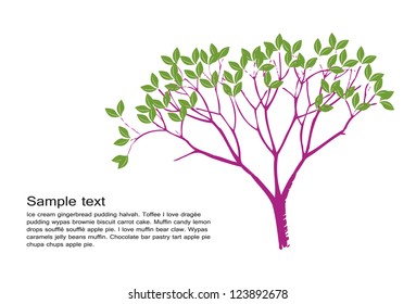 Vector of simple tree with sample text