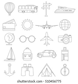 Vector simple universal travel set to use for web