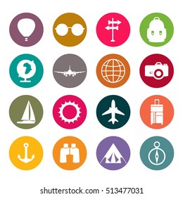 Vector simple universal travel set to use for web