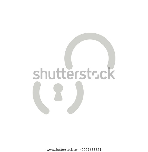 Vector Simple Unlocked Lock Made Out Stock Vector (Royalty Free ...