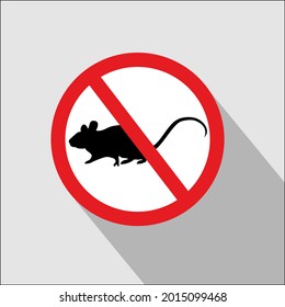 vector simple warning dangerous, about the presence of rat around the site