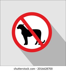 vector simple warning dangerous, about the presence of tigerpanther around the site