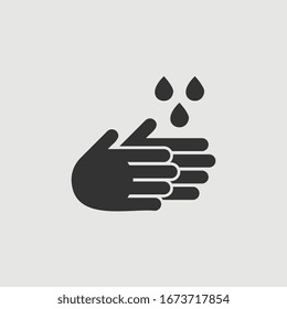 Vector Simple Washing Hands Icon