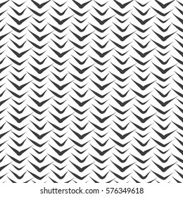 Vector simple wave decoration. Abstract monochrome  texture. Ornament zigzag design. Geometric lines retro art