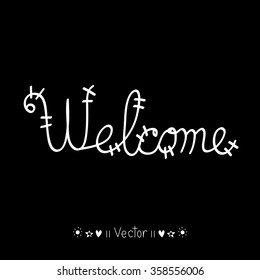 Vector simple Welcome sign, Illustration EPS10 great for any use.