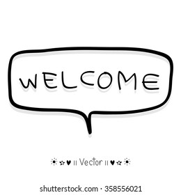 Vector simple Welcome sign, Illustration EPS10 great for any use.