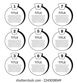 vector simple white and black text template
